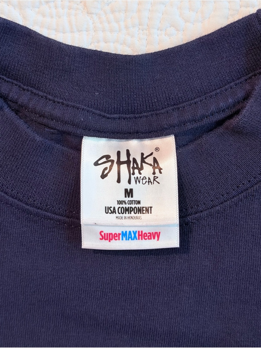 Shaka Wear | Super Max Heavy | Navy Blue | Heavyweight T Shirt | Size Medium - Picture 9 of 11